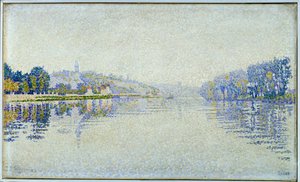 Riverside, the Seine and Herblay by Paul Signac