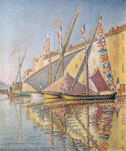 Sailing Boats in St. Tropez Harbour by Paul Signac