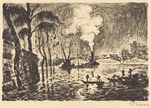 The Flooded Seine in 1910 by Paul Signac