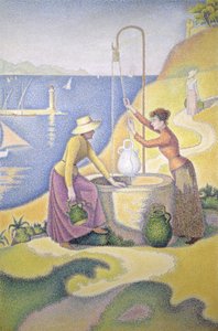 Young Women of Provence at the Well by Paul Signac