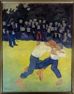 The Breton Wrestling by Paul Sérusier