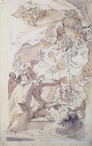 The Virgin and Child Jesus with Saint Bernard, 18th century