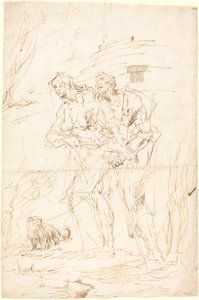 Two Beggars with Their Dog by Paul Troger