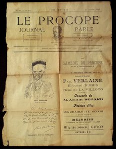 Journal du Procope, Parisian cafe by Paul Verlaine