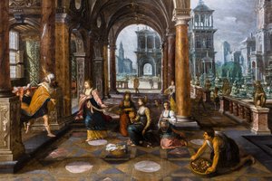 Solomon Welcoming the Queen of Sheba to His Palace