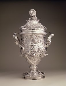Two-handled cup and cover by Paul de Lamerie
