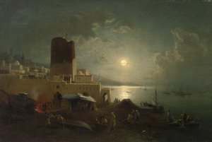 View of the Maiden Tower in Baku by Paul von Franken
