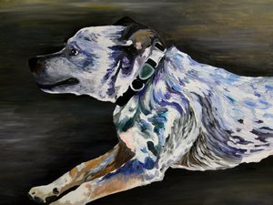 Running Blue Dog
