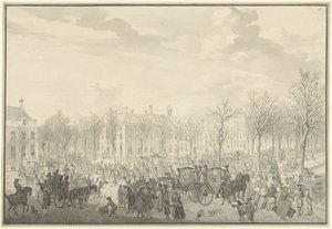 Arrival of Prince William V in The Hague, November 10, 1762 by Paulus Constantijn la Fargue (possibly)