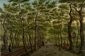 The Herepad in the Haagse Bos by Paulus Constantijn la Fargue (signed by artist)