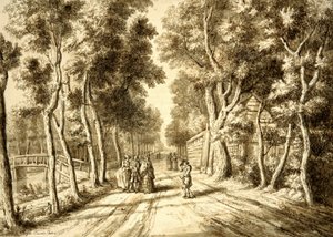 Bezuidenhoutseweg Seen Towards Wassenaar, 1756 by Paulus Constantijn la Fargue