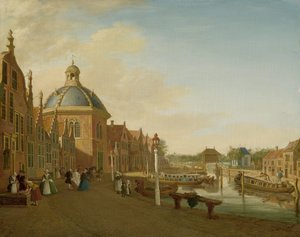 The Docking Basin in the Barge Canal in Leidschendam