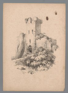 View of a Ruin of a Tower with Gate by Paulus Lauters
