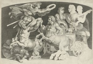 Cameo with the Triumph of Germanicus and Agrippina (Variae figueri de agati antiqui, desiniati de Pietro Paolo Rubenii) (series title) by Paulus Pontius (attributed to)