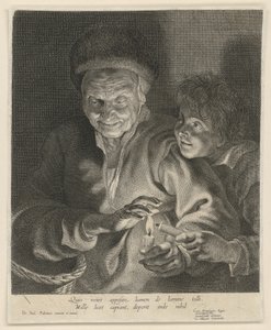 Old Woman and Boy with a Candle by Paulus Pontius
