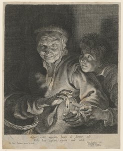 Old Woman and Boy with a Candle by Paulus Pontius