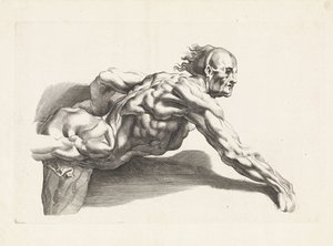 Anatomical Study of a Man Leaning Forward by Paulus Pontius