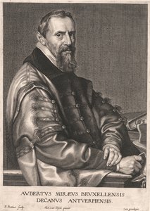 Aubertus Miraeus Bruxellensis, Decanus Antuerpiensis by Paulus Pontius