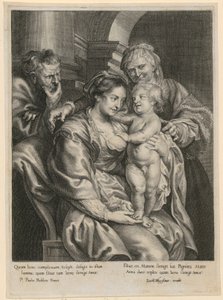 Holy Family with Anna by Paulus Pontius