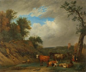 Herdsmen with their Cattle