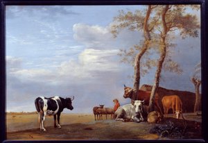 Landscape with Peasant and Animals