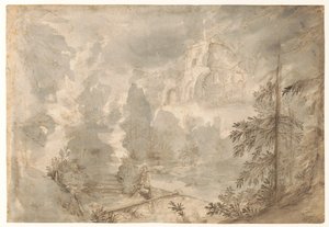 Mountain Landscape with Ruins