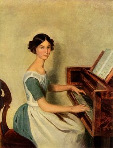 Portrait of Nadezhda Petrovna Zhdanovichova, 1849 by Pavel Andreevich Fedotov