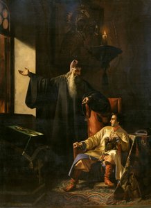 Ivan the Terrible and the priest Silvester during the Fire of Moscow on 1547, 1856 by Pavel Fyodorovich Pleshanov