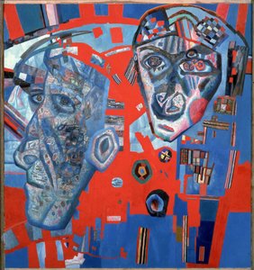 Two Heads by Pawel Nikolajewitsch Filonow