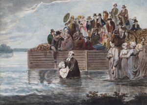 A Philadelphia Anabaptist Immersion during a Storm by Pavel Petrovic Svin