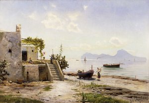 From Sorrento, Towards Capri by Peder Monsted