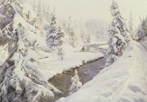 Winter Landscape, St Moritz by Peder Monsted