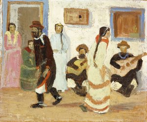 Creole Dancing by Pedro Figari