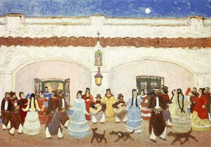 Dancing in the Patio by Pedro Figari