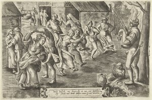 Peasant Wedding Feast with Bagpiper