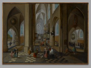 Interior of a Gothic Church by Peeter Neeffs the Elder