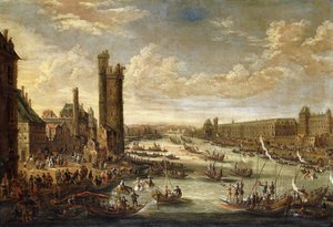 A View of Paris looking toward the Louvre and the Tour de Nesle by Peeter or Pieter Bout