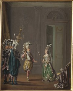 King Gustav III of Sweden and Ulrika Eleonora von Fersen by Pehr Hillestroem by Pehr Hilleström