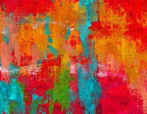 Vibrant Brushstroke Energy by Pelin Atilla