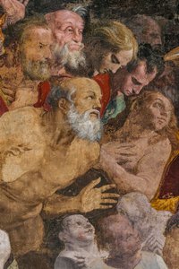 St John the Baptist Baptizing people, Poggi Chapel by Pellegrino Tibaldi
