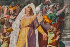 The Announcement of the Coming of the Baptist, Poggi Chapel by Pellegrino Tibaldi