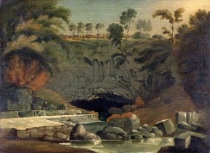Porth-yr-Ogof, Brecknockshire, 1819 by Penry Williams