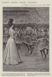 London School Board children at physical exercises in the Albert Hall