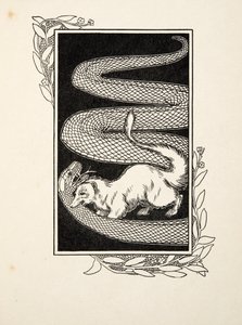 Snake Destroyers, from A Hundred Anecdotes of Animals, pub. 1924 (engraving) by Percy J. Billingshurst
