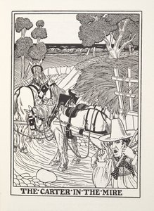 The Carter in the Mire, from Fontaine Fables, pub. 1905 by Percy J. Billingshurst