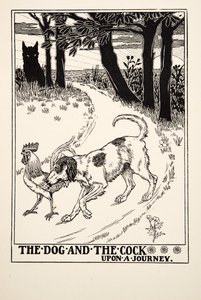The Dog and the Cock upon a Journey, from A Hundred Fables of Aesop