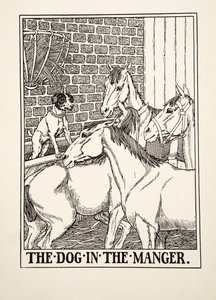 The Dog in the Manger, from A Hundred Fables of Aesop