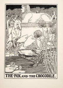 The Fox and the Crocodile, from A Hundred Fables of Aesop