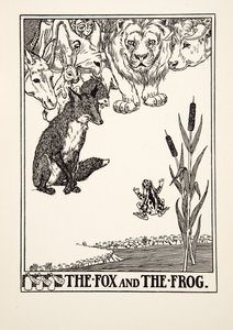 The Fox and the Frog, from A Hundred Fables of Aesop, pub. 1903
