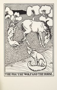 The Fox, the Wolf and the Horse, from Fontaine Fables, pub. 1905